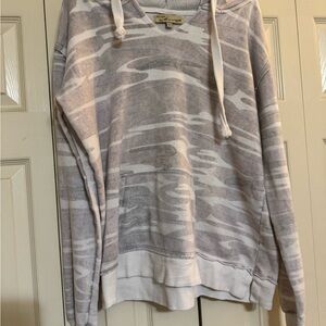 Vintage Havana Light Gray Camouflage Hoodie size Large